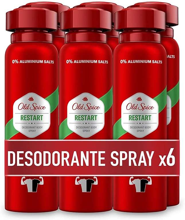 Old Spice Restart Desodorante Corporal En Spray 150ml x6