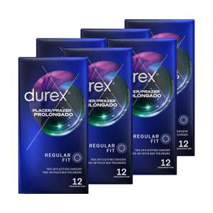 72x Preservativos Durex - Condones Placer Prolongado, Sexo Seguro. Perímetro Regular, Grosor Medio