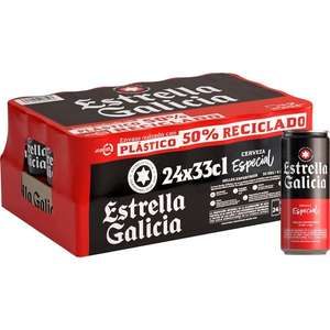 Cerveza Estrella Galicia en lata - 2ª unidad al 70% de descuento - llevando 2 paquetes de 24. La lata a 0,47 o menos...