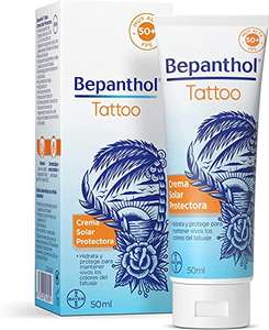 Bepanthol Tattoo Crema Solar 50, Proteccion Solar para Tatuajes SPF50, 50 ml