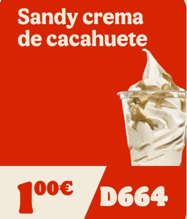 Sandy crema de cacahuete por 1€