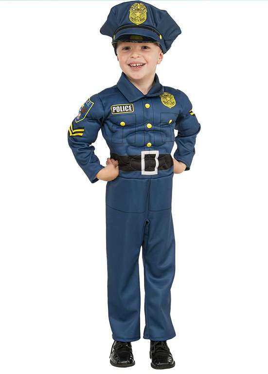 Rubies - Disfraz de policia para niño, talla 3-4 años