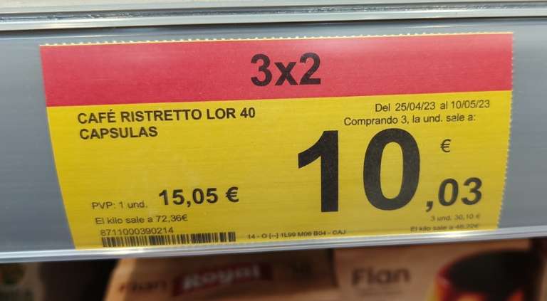 120 Cápsulas L'or Ristretto y Onyx por 30,10€ en Carrefour