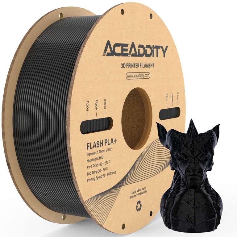Flash Pla Plus filamento para impresora 3D de alta velocidad (6 rollos)