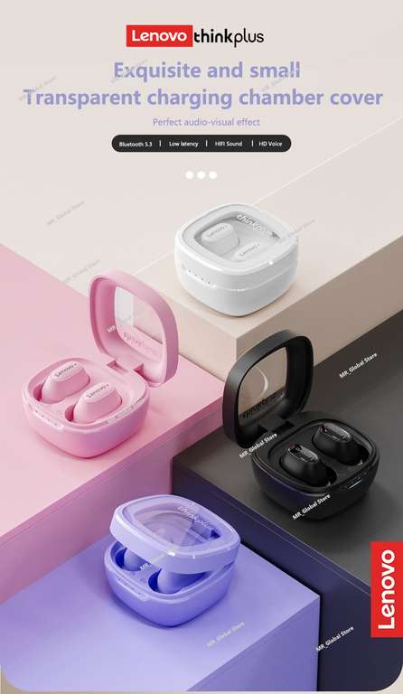 Lenovo-auriculares inalámbricos XT62 con Bluetooth 5,3, (varios colores)