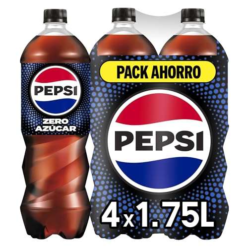 Pepsi Zero, 8 Botellas de 1,75L (comprando 2 packs de 4)