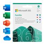 Microsoft 365 Familia | 6 usuario PC/MAC/teléfono | 12+3 Meses | + McAfee Total Protection 2022 | 6 Dispositivo | 12 Meses |