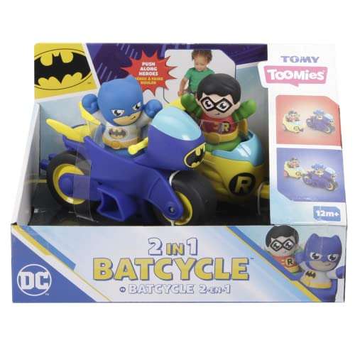 Bizak Batcyclo 2 en 1, Moto con Sidecar de Batman. Incluye 2 Figuras a Batman y Robin