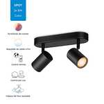 WiZ – Lámpara inteligente Imageo, 2 Focos LED Inteligentes, Luz Blanca y de Colores, tecnología SpaceSense y compatible con Alexa