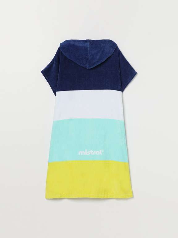 Poncho toalla estilo albornoz color block Mistral X LEFTIES Es perfecto para piscina y playa
