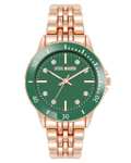 Steve Madden Reloj para Mujeres con Brazalete Acentuado de Cristal