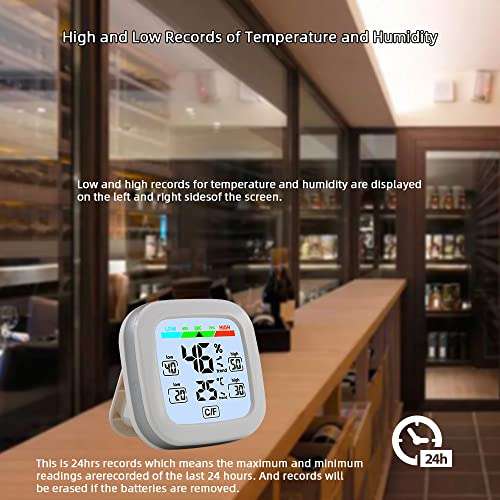 Medidor/Termómetro Digital Interior y Exterior, Medidor de Temperatura y Humedad