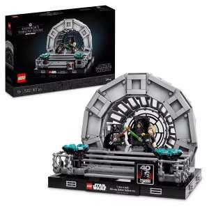 LEGO Star Wars 75352 Diorama: Sala del Trono del Emperador; escena construida con ladrillos para exponer (807 piezas)