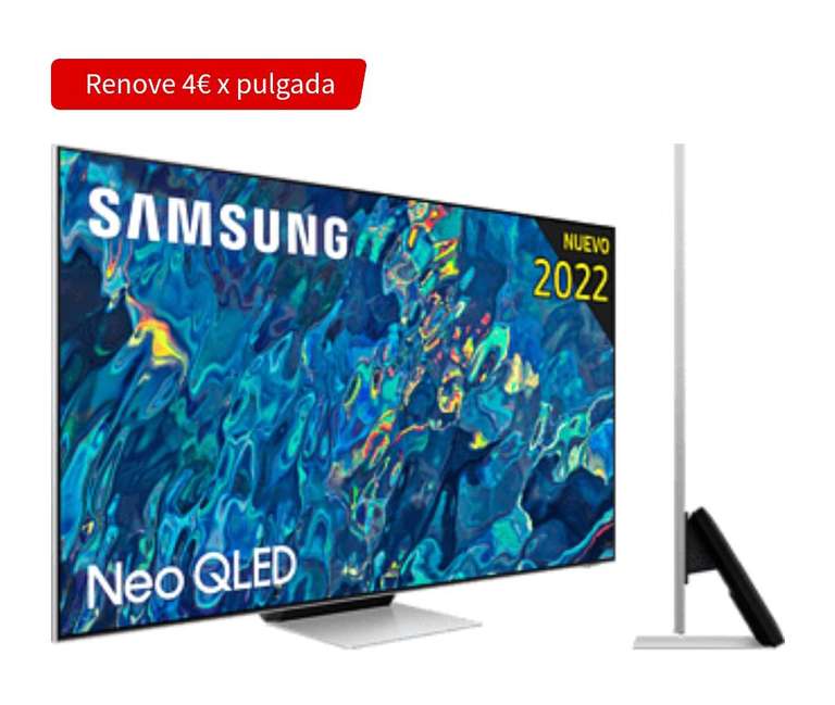 TV QLED 65" - Samsung QE65QN95BATXXC, Neo QLED 4K, Procesador Neural 4K con IA, Smart TV, Plata