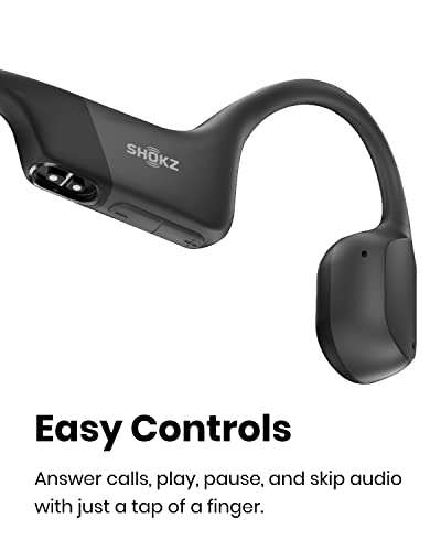 SHOKZ OpenRun(ex-Aeropex), Auriculares Conduccion Osea Auriculares Inalambricos Deportivos con Bluetooth 5.1