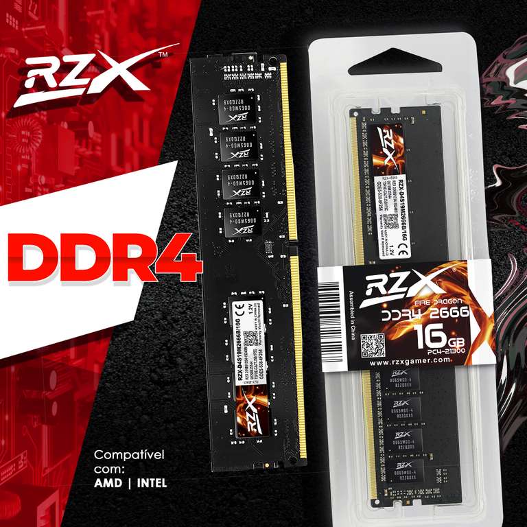 Módulo de memoria RAM Firedragon RZX DDR4 16Gb 2666mHz CL19