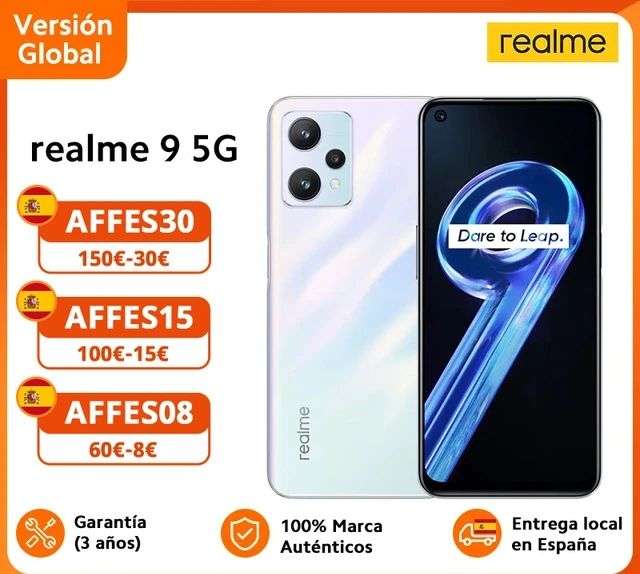 Realme-teléfono inteligente 9 5G versión Global 4gb 64gb (varios colores)