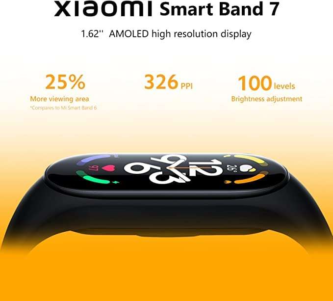 Xiaomi Mi Smart Band 7 Pantalla AMOLED de 1.62 Pulgadas, 110 Modos Deportivos, Sueño, Estrés, SpO2, Monitor de Frecuencia Cardíaca