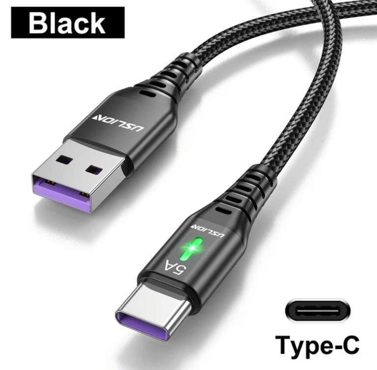 USLION-Cable USB tipo C 5A (1metro)