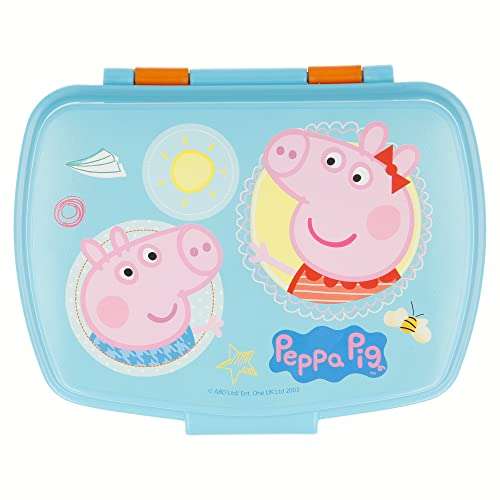 Peppa Pig | Fiambrera Infantil | Caja Para El Almuerzo Y Porta Merienda