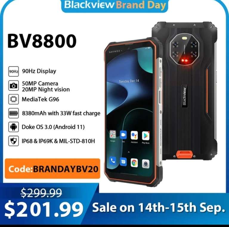BLACKVIEW-teléfono inteligente BV8800 versión Global