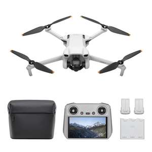 Dron con cámara DJI Mini 3 Fly More Combo con RC (control remoto pantalla) y peso de 248g.