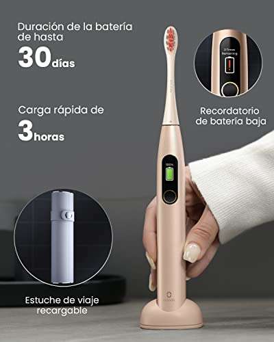 Oclean X Pro Digital Cepillo de dientes eléctrico, 3 Modos, 4 Cabezales de cepillo
