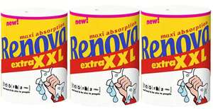 3x Renova - Maxiabsorption, Rollos de cocina XXL, Triple, Blanco. 1'22€/ud