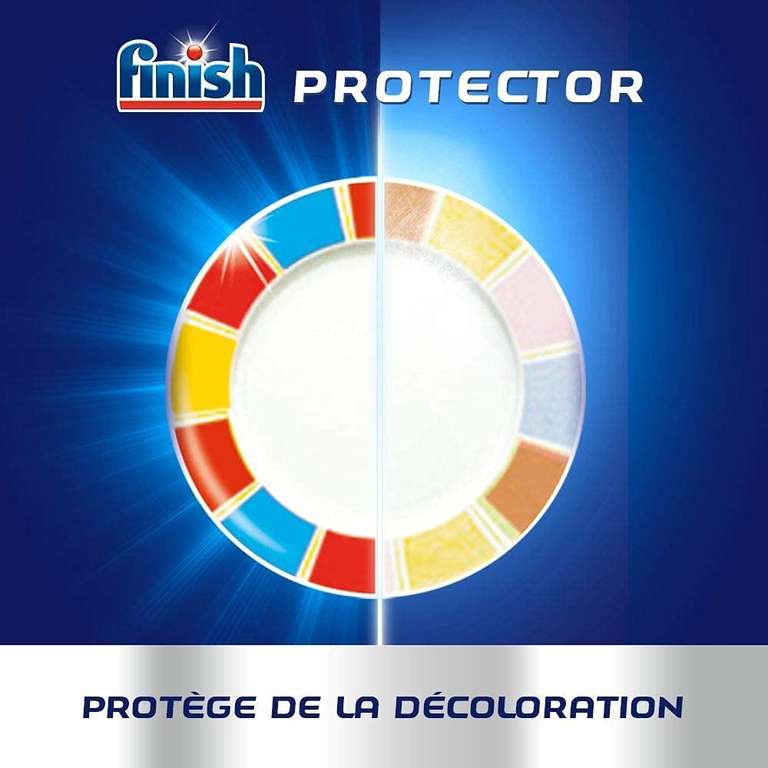 2 x Finish Protector Lavavajillas - Protección del cristal y los colores de la vajilla, hasta 50 lavados, 30 g