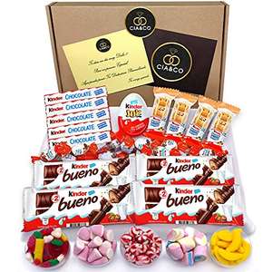 Lote de Regalo - +25 Chocolates Kinder & Tarjeta Dedicada Personalizada