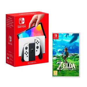 Nintendo Switch OLED Blanca/Negra + The Legend of Zelda: Breath of the Wild // Opción Nintendo Swicth Neón por 329 €