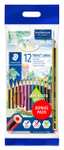 Staedtler 61 SET6 - Lápices de colores, caja con 12 unidades más lápiz y goma