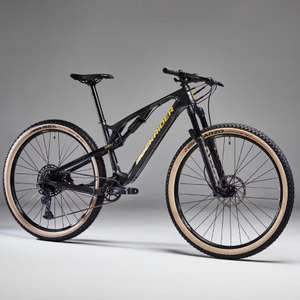 Bicicleta MTB 29" doble suspensión carbono Rockrider XC 500 S gris