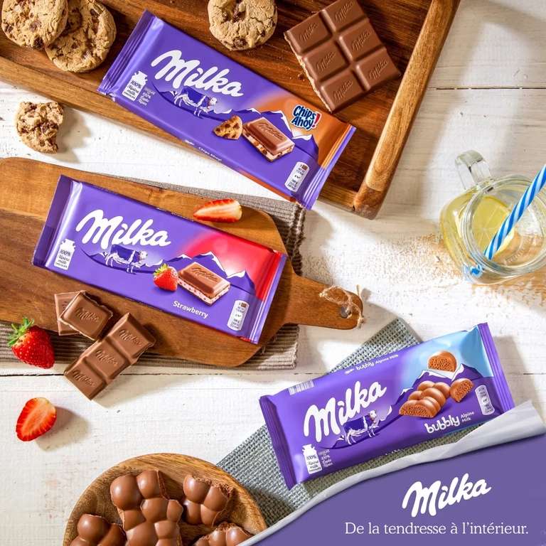 Caja de 17 tabletas de chocolate Milka avellanas