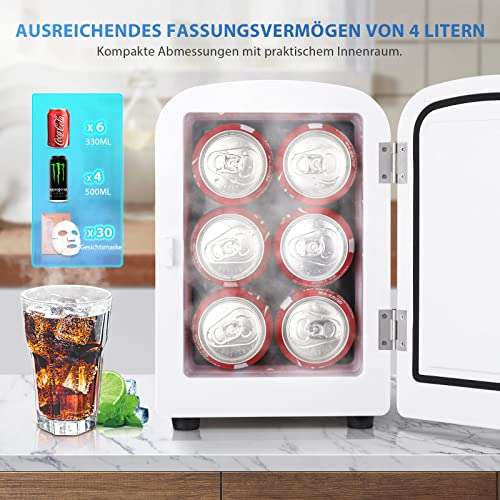 Mini frigorífico portátil de 4 L con función de refrigeración y calefacción