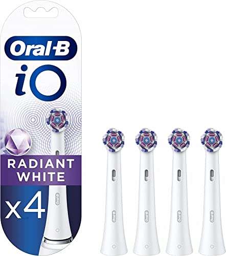 Pack 4x Recambios Oral-B iO Radiant White + Pasta de Dientes o Cepillo Manual Oral-B