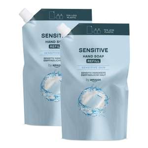 by Amazon Recambio de jabón de manos para pieles sensibles, 2 x 1000 ml