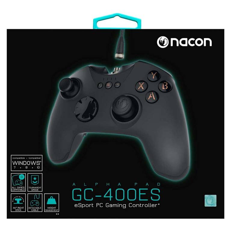 Nacon – PCGC-400ES Mando Gaming E-Sports Con Cable Con Modo Pro Gamer Que Emula Teclado Y Ratón (PC)