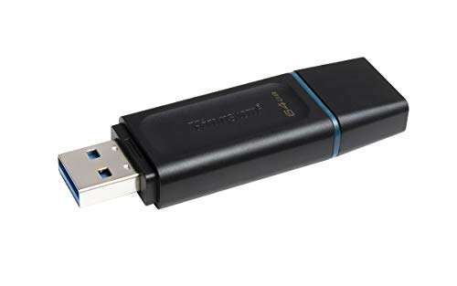 Kingston DataTraveler Exodia - Unidad Flash USB 3.2, 64GB, Gen 1, con capuchón protector y llavero