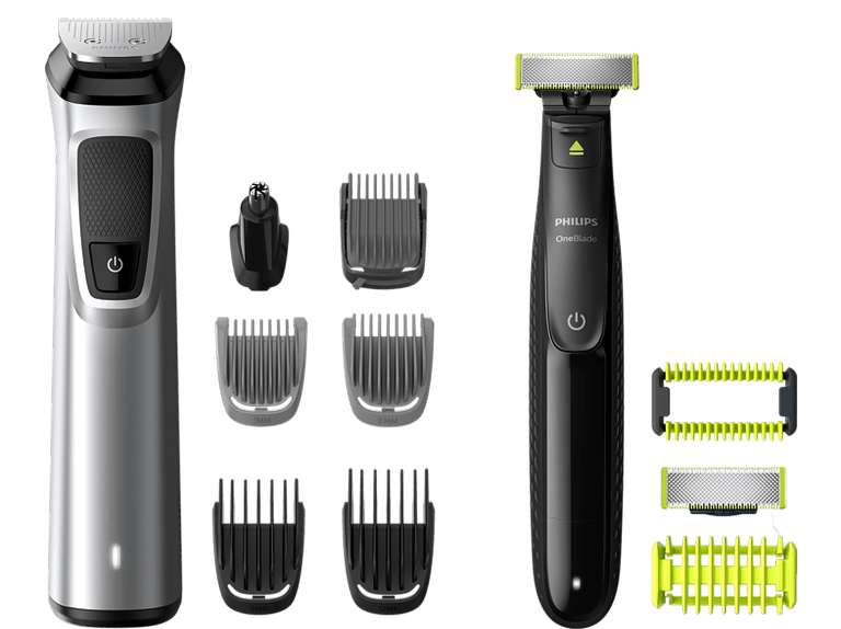 Philips S9000 MG9710/90, Recortadora 12 en 1, Afeitadora para barba, cuerpo y cortapelos + maquinilla OneBlade - También en Amazon
