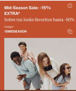 Mid-Season Sale 15% extra en rebajas hasta 50%