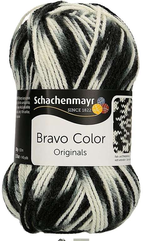 Schachenmayr: hilos color zebra para tejer a mano.133m