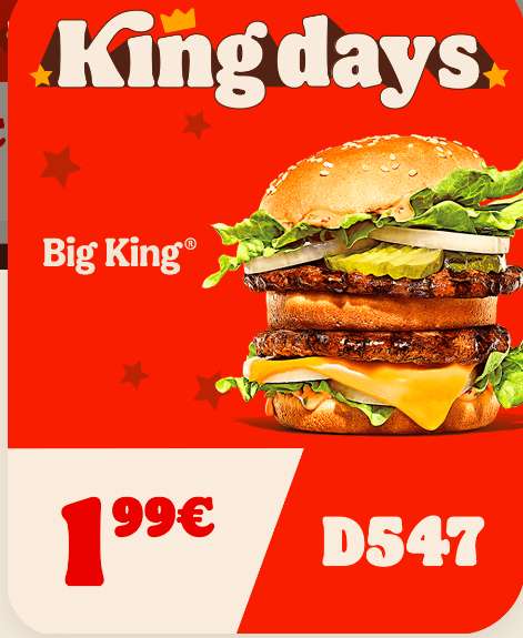Burger King :: Big King por 1.99€