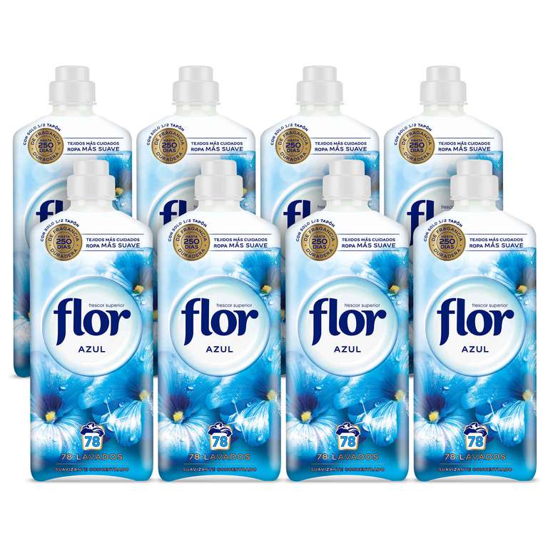 Variedades suavizante Flor formato 624 lavados (8 botellas de 78 lavados)