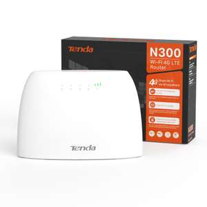 Tenda Router 4G SIM - LTE Cat 4, Router WiFi 3G/4G Banda Inalámbrica de 2.4 GHz Velocidad hasta 300Mpbs