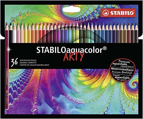 Estuche 36 Lápices de color acuarelables STABILOaquacolor ARTY