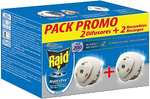 Raid Night & Day Aparato electrico anti moscas y mosquitos, 2 Difusor y 2 Recambio, 4 Unidad