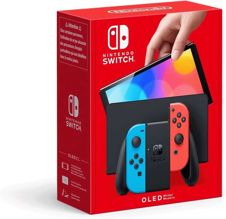 Nintendo Consola Nintendo Switch OLED (Versión JP/HK) + Adaptador español - Blanco y Azul/Rojo [231€ al pagar con N26]