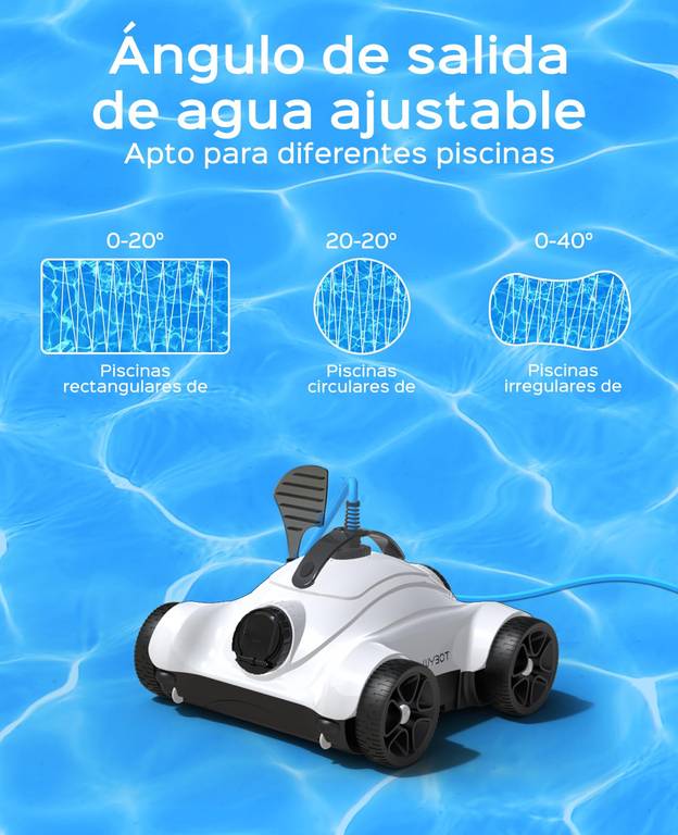 WYBOT Robot Piscina Automático con Motor Dual, 3 Funciones de Temporización