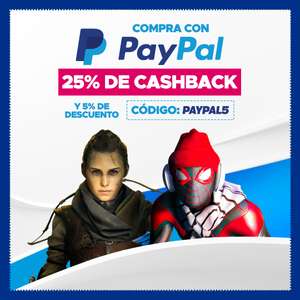 Compra con PayPal y recibe el 25% en cashback NUEVOS USUARIOS DE PAGO PAYPAL, NO EN ENEBA